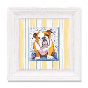 Framed English Bulldog Art